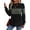 Black Army Green, variant on Long Sleeve Shirts for Women Casual Tunic Tops Color Block Crewneck Pullover Lightweight Sweaters