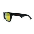 thumbnail image 3 of Kush Color Mirror Classic Sport Horn Rim Rectangle Matte Black Sunglasses Red Logo Orange Mirror, 3 of 4