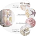 thumbnail image 5 of Shower Curtain Ocean Starfish Shell Coral Shower Curtains for Bathroom Decor Marine Abstract Retro Shower Curtain Sets with Hooks Waterproof Fabric Bath Curtain Standard 72" X 72", 5 of 6