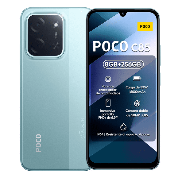Smartphone Xiaomi Poco C85 Dual 256GB 8RAM Verde