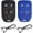 Black/Blue, variant on Key Fob Cover Compatible with GMC Sierra 1500 2500HD 3500HD Chevrolet Silverado 2021-2025 Keychain Case Holder Protector,Black red/Black red
