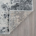 thumbnail image 6 of Diamond Contemporary 5' x 7' Gray and Cream Polypropylene Indoor Area Rug, 6 of 8