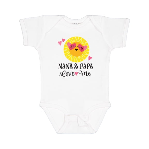 Inktastic Nana and Papa Granddaughter Girls Baby Bodysuit