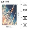 thumbnail image 3 of WOBOGO Astronauts Fly Into Space Notebook College Horizontal Grid Paper Ink Spill Resistant Water Resistant Cover 8.3x5.7x0.4in, 3 of 8