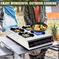 thumbnail image 6 of Frizi 4 Burner Propane Gas Stove 40,000 BTU Stainless Steel Cooktop with Enamel Pan Support, Electronic Ignition, Regulator & Hose Included, Portable Gas Stove for Camping, Outdoor Cooking, BBQ, 6 of 6