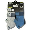 thumbnail image 2 of PUMA SOCKS MEN'S - LOW CUT - EDGE 253 - GREY BLUE - LARGE (10-13) PACK 6 XX, 2 of 2