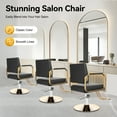 thumbnail image 4 of Beauty Salon Chair 440lbs Capacity,360° Swivel Hydraulic Stylist Chairs for Salon, Adjustable Height 31.9-35.4in, for Home Barbershop(Black Gold), 4 of 25