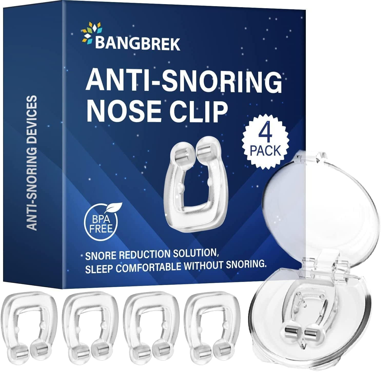 Anti Snoring Devices - Silicone Magnetic Anti Snoring Nose Clip, Snoring Solution - Comfortable Nasal to Relieve Snore(4 PCS)