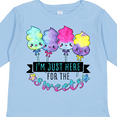 thumbnail image 4 of Inktastic I'm Just Here for the Sweets with Spun Sugar Candy Boys or Girls Long Sleeve Toddler T-Shirt, 4 of 5