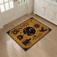 thumbnail image 3 of ODIKA 3'x5' Washable Accent Rug Brown Celestial Wilderness Enchantment Detailed Astrological Symbols and Nature Motifs for Bedside, Nursery Room, Pet Friendly & Non-Shedding, 3 of 7