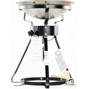 King Kooker 24″ Outdoor Propane Burner Cooker with Wok Stove Burner for Outdoor Cooking