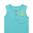 thumbnail image 2 of Garanimals Baby Boys Knit Tank Romper with Embroidery, Sizes 0M-24M, 2 of 3