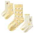 thumbnail image 3 of Balabala Girls Cotton Blend Crew Socks, 5-Pack Cute Ruffle Animal Socks, Soft Stretch School Socks for All-Season Wear (4–14 Years), 3 of 7