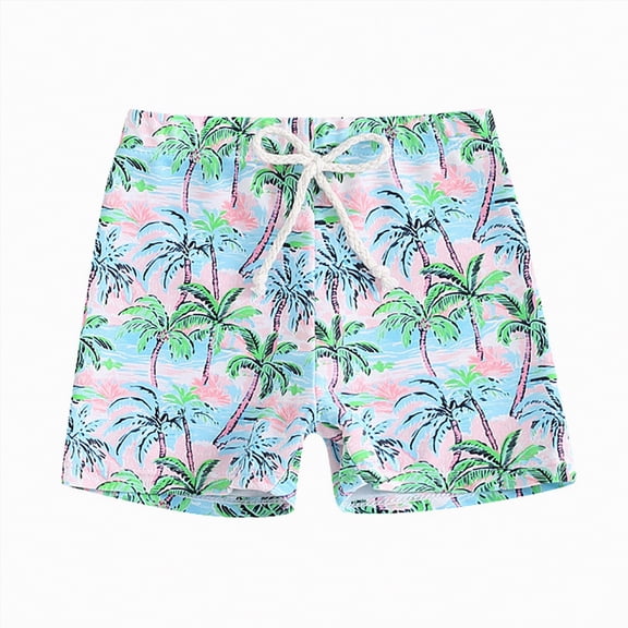 HCNTES Boys Swim Trunks Toddler Swim Shorts Bathing Suit Kids Swimsuit Youth Swimwear(Green,12-18 Months)