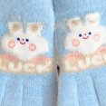 thumbnail image 5 of Winter Warm Flip Top Gloves Kids Convertible Half Finger Gloves Mittens for Boys Girls Cartoon Outdoor Use, 5 of 5