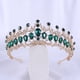 thumbnail image 3 of Zhuge Tiara de boda para novia, diadema de princesa, corona nupcial, joyería para el cabello con diamantes de imitación de cristal, decoración para novia, cumpleaños, graduación, boda (blanco), 3 of 4