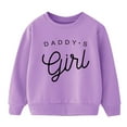 thumbnail image 2 of Cethrio Sweatshirts for Girl, Pullover Warm Printed Long Sleeve Spring Autumn Tops Purple Size 3-4 T, 2 of 7