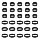 thumbnail image 1 of Uxcell 100 Pcs Bandas de Goma de Silicona, 0.59"/0.67" Pequeñas Bandas de Goma Anchas Anillos Fuertes Envolturas Elásticas Correas Antideslizantes para Envolver Cables, Cartera, Efectivo, Negro, 1 of 6