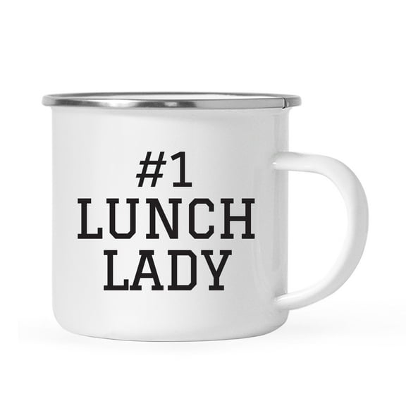 Koyal Wholesale Stainless Steel Campfire Coffee Mug, #1 Lunch Lady, 1-Pack