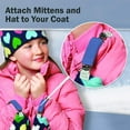 thumbnail image 2 of Hold’em Mitten & Hat Cap and Glove Clip Set for Toddler Kids - Olive, 2 of 6