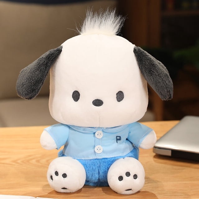 2023 nuevos juguetes de peluche Sanrio Pochacco para niñas, muñeca bonita, decoración de habitación Kawaii, almohada para niños, regalo de parejazhangyuxiang