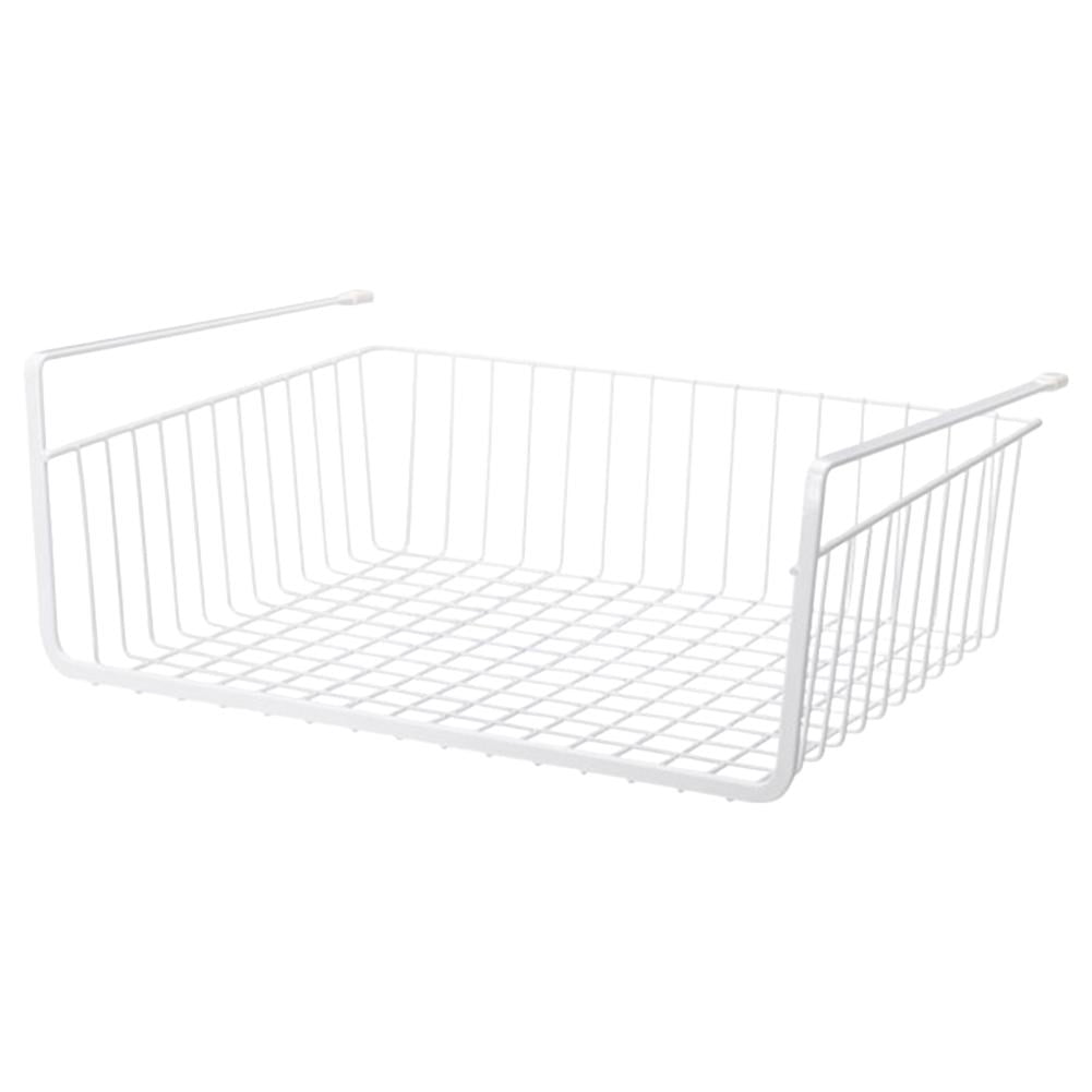 OADUKQ Under Shelf Basket multi-compartment Storage Organizer Design Home Kitchen Office and Workspace Storage White