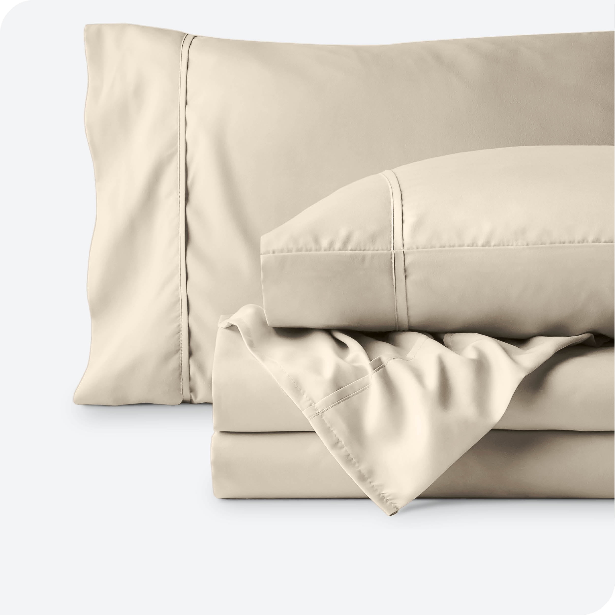Bare Home Sand Microfiber Sheet Set, Wrinkle Resistant, Deep Pocket, Queen