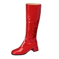 thumbnail image 5 of Womens Knee High Boots with Back Zipper 2025 Winter Fall Patent Leather Knee Length Long Tall Party Dress Boots, 5 of 6