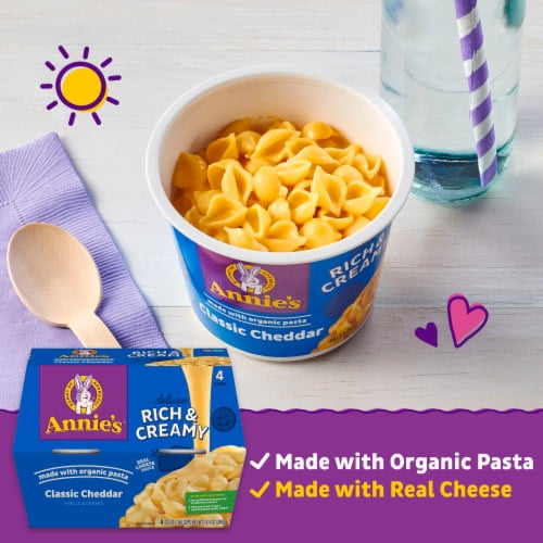 2X-Annie’s Classic Cheddar Deluxe Microwave Mac N Cheese Macaroni and Cheese Cups - 10.4 oz