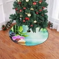 thumbnail image 2 of FMSHPON Candle StoneBamboo Xmas Christmas Tree Skirt Stand Mat for Holiday Party Decoration Indoor Outdoor 36 inches, 2 of 3