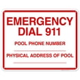 thumbnail image 1 of Emergency Dial 911 Sign, Pool Sign,, 1 of 1