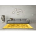 thumbnail image 3 of Ahgly Company Indoor Square Oriental Yellow Traditional Area Rugs, 4' Square, 3 of 4