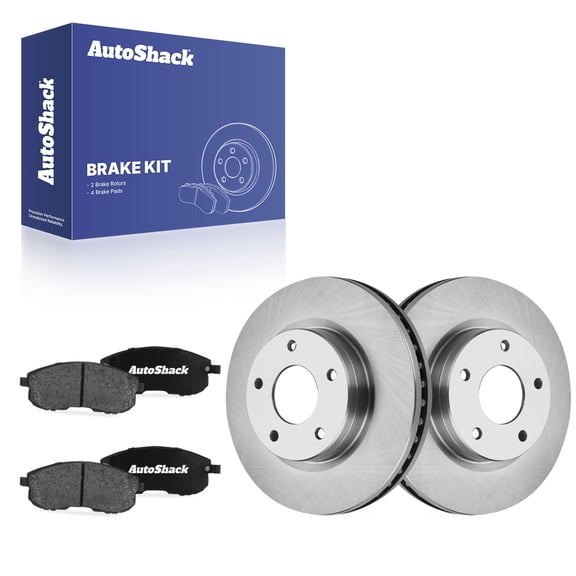 AutoShack Front Vented Brake Rotors   Ceramic Pads 6-PC Brake Kit Replacement for 2013-2019 Nissan Sentra 11.01" (279.6 mm)
