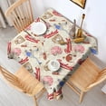 thumbnail image 2 of Beige Baseball Elements Pattern Square Tablecloth,Waterproof Square Table Cover,Wipeable Spillproof Washable Table Cover for Home Kitchen Party Decor 60"x60"(152x152cm), 2 of 6