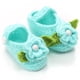 thumbnail image 4 of Zapatos Hechos A Mano Bebé Recién Nacido Niños Niñas Crochet Knit Azul, 4 of 6