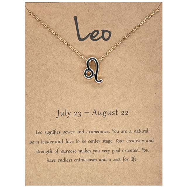 Twelve Constellation Necklace Black Dripping Oil Constellation Card Clavicle Chain