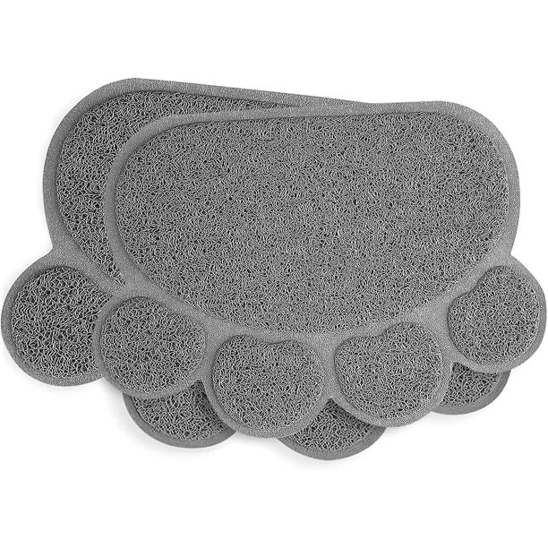 Alfombrilla de arena para gatos con forma de pata bonita, alfombrilla de alimentación para mascotas, 15 x 12, cuenco de agua para comida de gato, mantel individual antideslizante para cachorros y