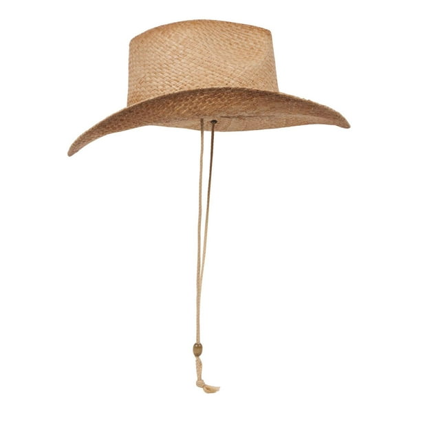 Top Headwear Outback Tea Stained Shapeable Raffia Straw Hat