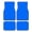 Brandeis Blue, variant on 4-Piece Car Floor Mats Set, Bold Wavy Grunge Lines Crystal Velvet Automotive Front & Rear Floor Liners, Universal Fit for Car, Truck, SUV