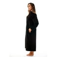 thumbnail image 2 of Just Love Plush Zipper Lounger Robe (Black, X-Large), 2 of 3