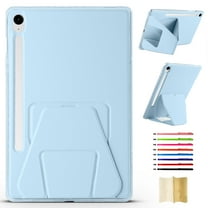 Case for Samsung Galaxy S10 FE / Samsung Galaxy S9 FE, Luxury Girls Boys Men Women Kickstand Heavy Duty Protection Shockproof Protective PU Leather   Acrylic Tablet Case Cover, Blue