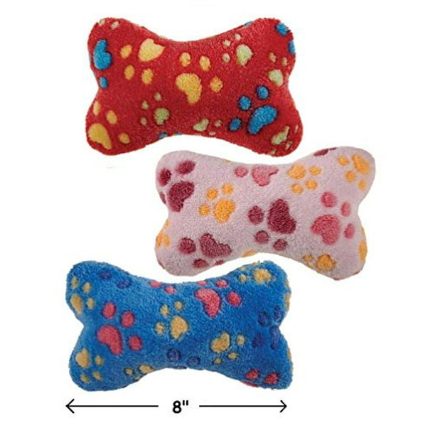 stuffed dog bone toy