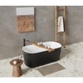 thumbnail image 2 of Yesfashion 67" Acrylic Freestanding Contemporary Soaking Bathtub with Stainless Steel Pop-Up Drain and Overflow Option Bathtub, 2 of 7