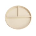 thumbnail image 1 of Wheat Straw Round Divided Plate Durable 3 Grids Anti-fall Food Tray Reusable Compartment Plate Breakfast beige, 1 of 6