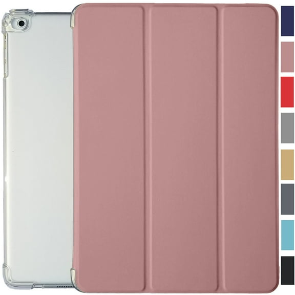 iPad 9.7 5th 6th Gen Air 1st 2nd Generation [iPad 5 6 Air 1 2] A1893 A1822 A1566 A1474 MH2V2LL/A MRM52LL/A MP242LL/A Slim Cover with AirCushion Corner for Extra Shock Protection - Rose Gold