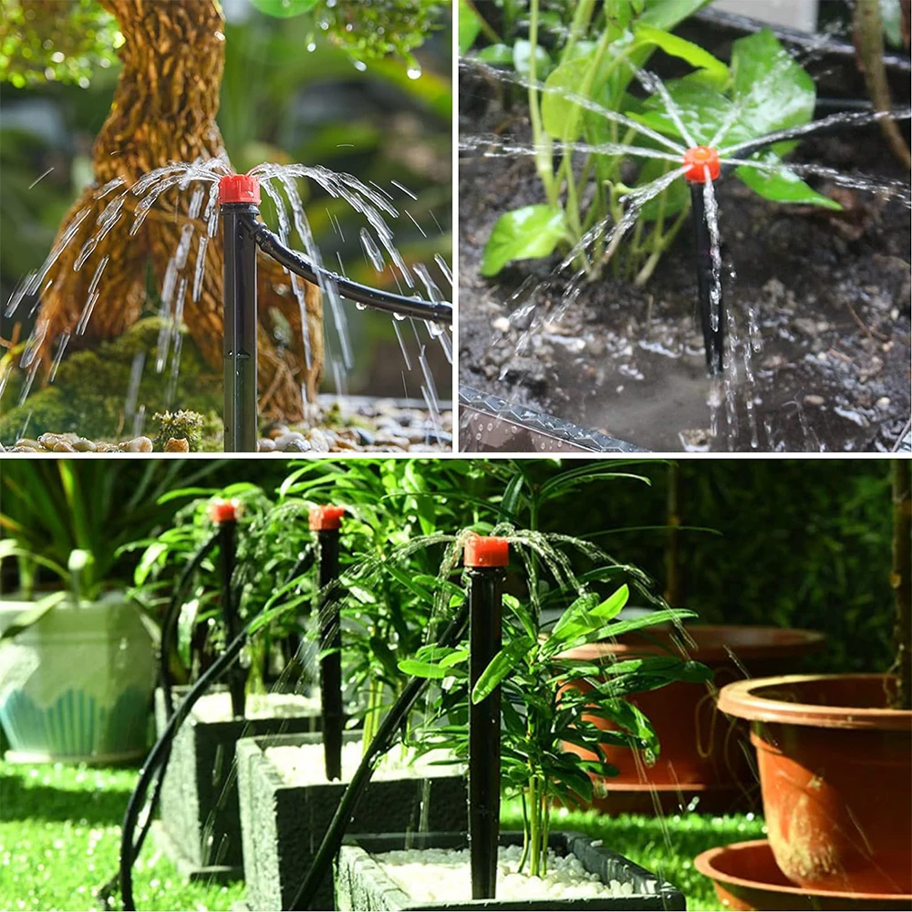 Dleadar 98.43FT Drip Irrigation Kits Automatic Drip Irrigation System with Tubing Hose Home Decor