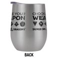 thumbnail image 2 of Dungeons & Dragons Official Choose Your Weapon 12 oz Stemless Tumbler, Stainless Steel Travel Cup|Lake Tumbler|Insulated with Leak Resistant Slide-Lock Lid, 2 of 7