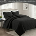 Exclusivo Mezcla Queen Size Quilt Set, Black, Lightweight, All Season ...