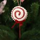 thumbnail image 4 of Adorno navideño de piruleta de espuma con diseño de rayas de lentejuelas | Decoración brillante para colgar en el árbol de Navidad con lazo, 4 of 6