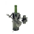 thumbnail image 5 of Wine Bottle Holder Wine Rack in Metal Featuring a Guitar Player Singing Musician Themed in Silver, 5 of 5